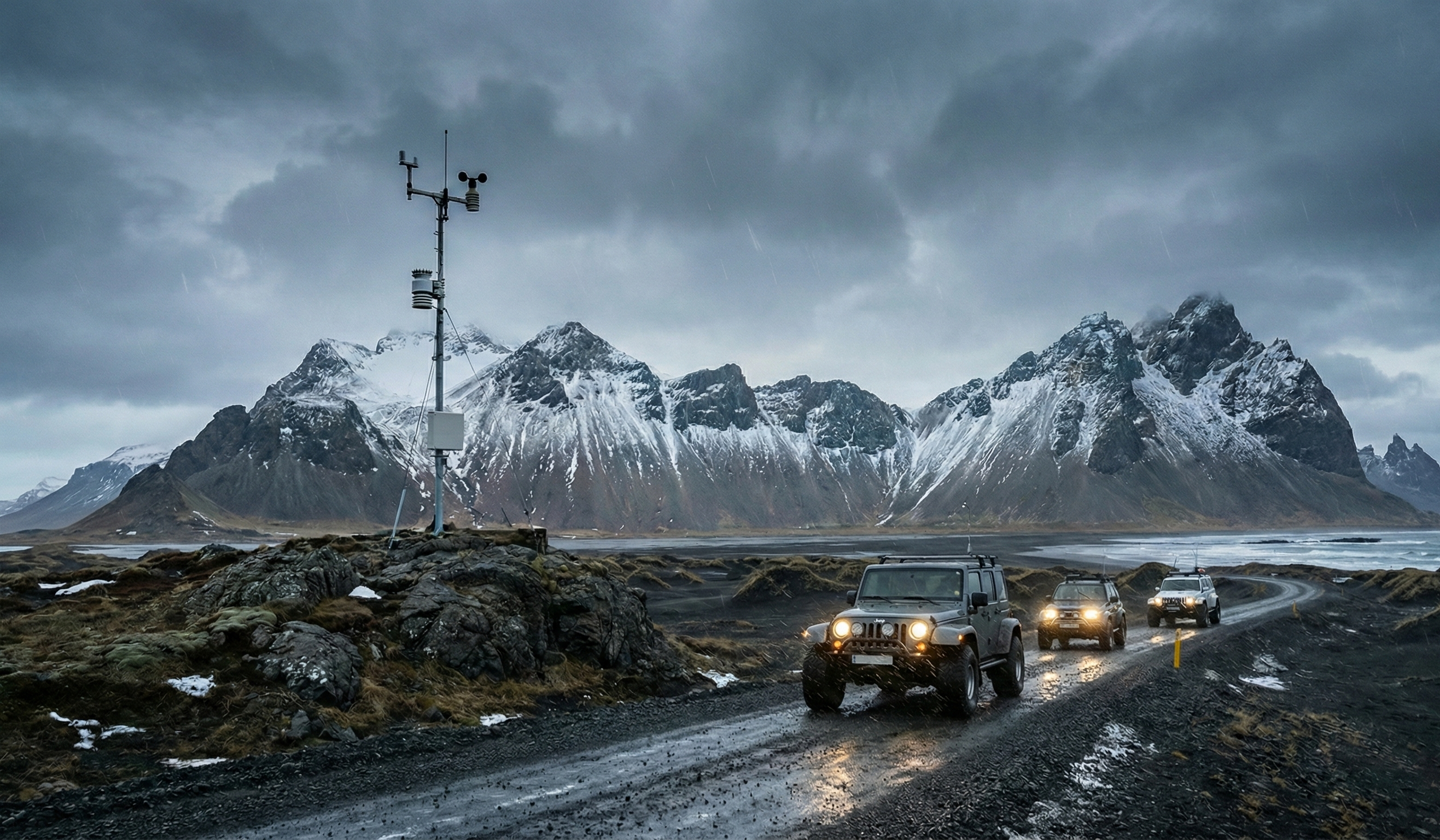 Jeeps driving in Iceland